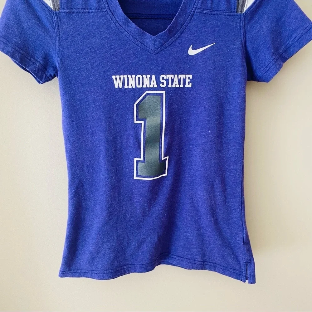 Nike Winona State College Tee Shirt Purple Sz XS